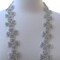 2 Yards Emmaline’s Four Petal Flower Rhinestone Trim with Iron On Backing Silver 1.5 inch Wide